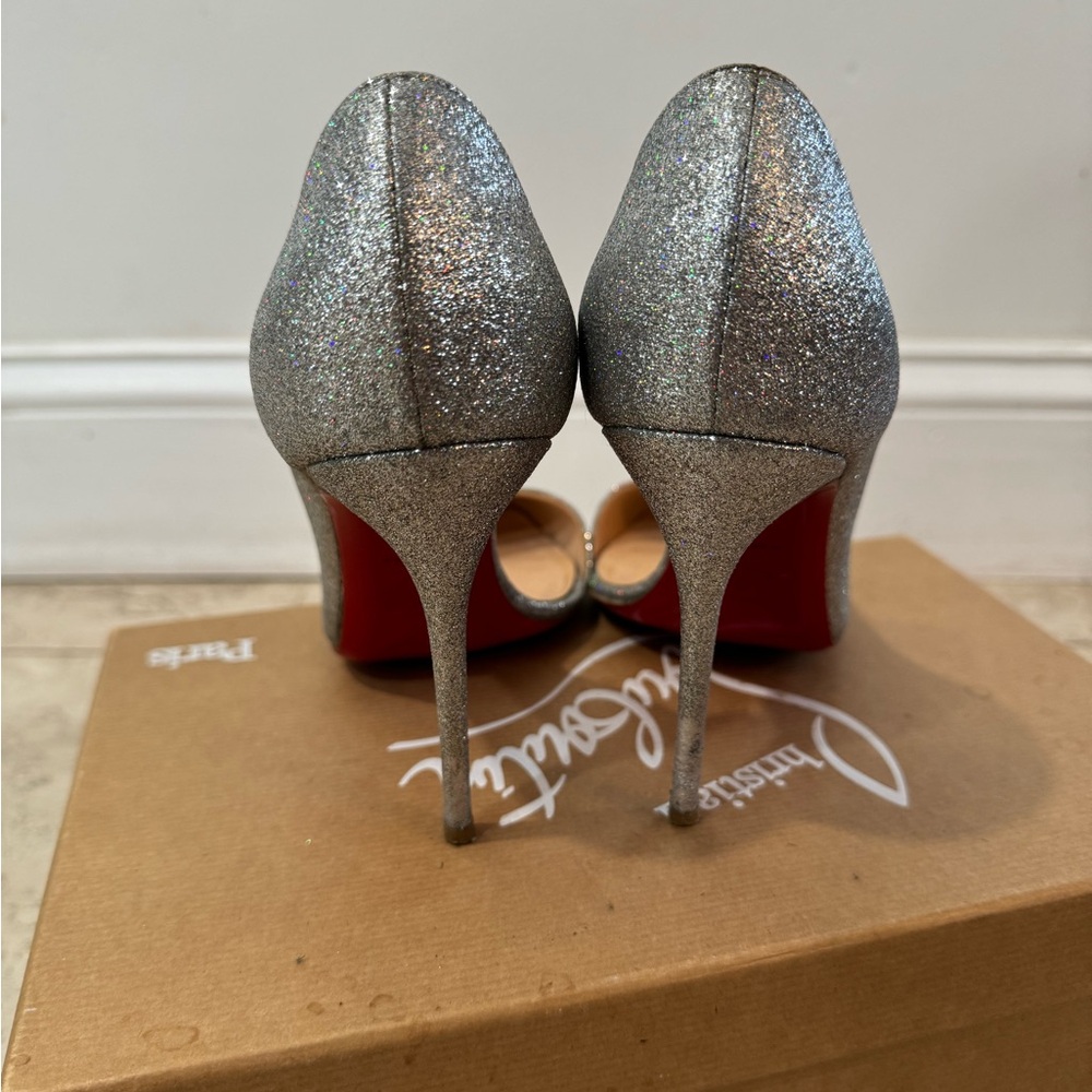 CHRISTIAN LOUBOUTIN Mini Glitter Helmour 100 Pumps - Picture 7 of 9